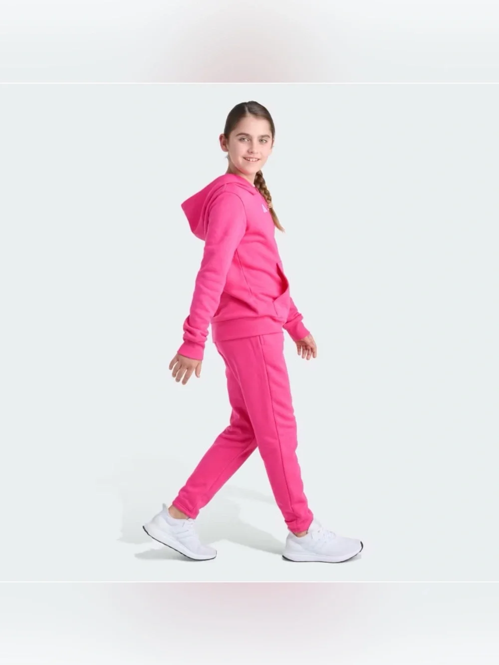adidas 2 Piece Long Sleeve Fleece Pullover & Jogger Set